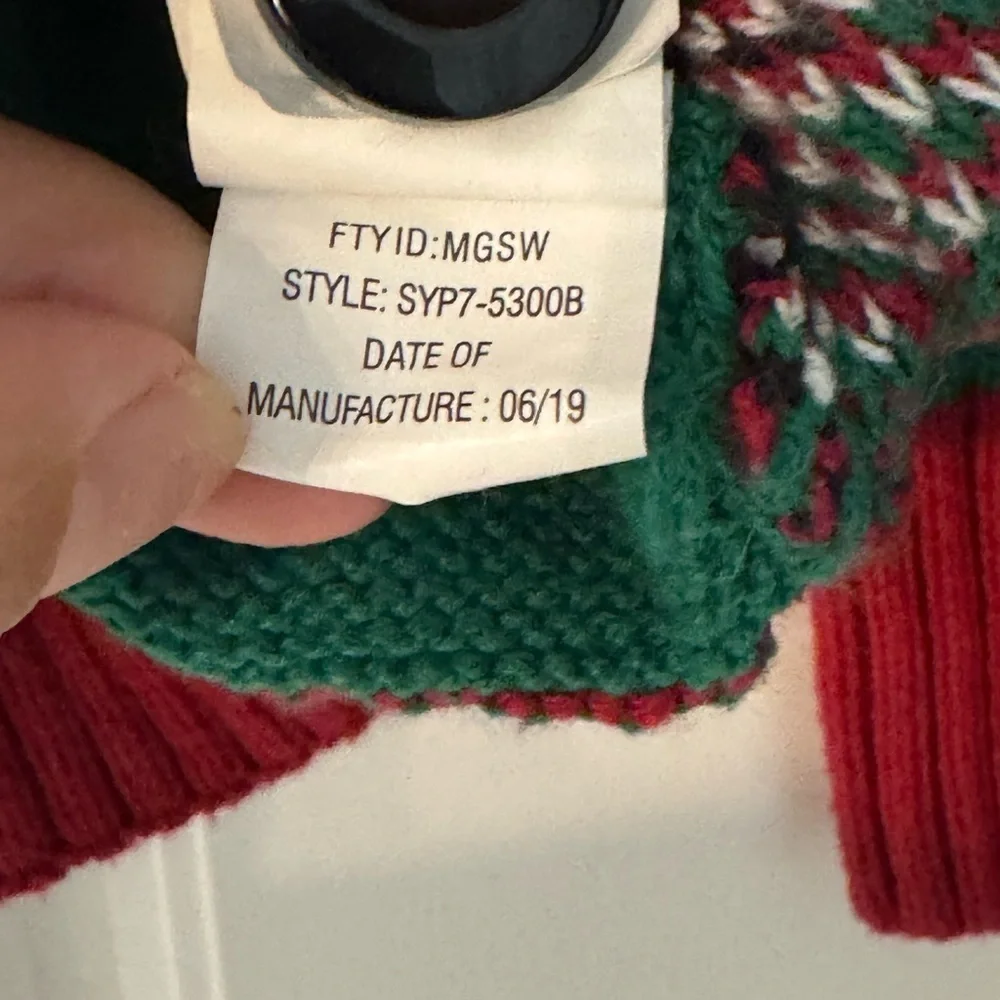 Festive Christmas Men's Sweater with Tie Design- Size XL